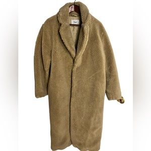 TNA Teddy Bear Coat in Caramel (Light Brown)